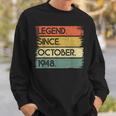 Legend Since October 1948 75 Years Old 75Th Birthday Sweatshirt Gifts for Him