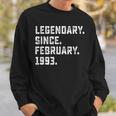 Legendary Since February 1993 25Th Years Old Birthday Sweatshirt Gifts for Him