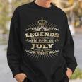 Legends Are Born In July King Queen Crown King Funny Gifts Sweatshirt Gifts for Him