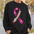 Leopard Game Day Pink American Football Tackle Breast Cancer Sweatshirt Gifts for Him