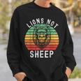 Lions Not Sheep Vintage Retro Sweatshirt Gifts for Him