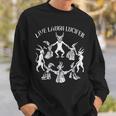 Live Laugh Lucifer Horror Satan Satanic Demonc Devil Goat Sweatshirt Gifts for Him