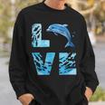 Love Bottlenose Dolphin Whale Sea Animals Marine Mammal Sweatshirt Gifts for Him