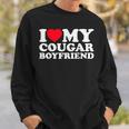 I Love My Cougar Boyfriend I Heart My Cougar Boyfriend Sweatshirt Gifts for Him