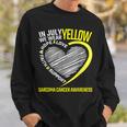 Love Hope Faith July We Wear Yellow Sarcoma Cancer Awareness Sweatshirt Gifts for Him