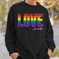 Love Is Love Lgbt Gay Lesbian Pride Colors Lgbtq Ally Sweatshirt Gifts for Him