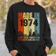 Made In 1974 Limited Edition 50 Years Of Being Awesome Sweatshirt Gifts for Him