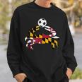 Maryland State Flag Blue Crab Pride With Soccer Ball Sweatshirt Gifts for Him