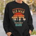 Mb Never Underestimate An Old Man Born In Illinois Sweatshirt Gifts for Him