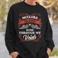 Mcclure Blood Runs Through My Veins Family Christmas Sweatshirt Gifts for Him
