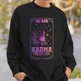 Me And Karma Vibe Like That Tarot Card Cat Toy Sweatshirt Gifts for Him
