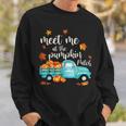 Meet Me At The Pumpkin Patch Halloween Thanksgiving Pumpkin Sweatshirt Gifts for Him
