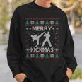 Merry Kickmas Taekwondo Christmas Ugly Sweater Xmas Sweatshirt Gifts for Him