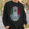 Mexico & Guatemala Fingerprint Half Mexican Guatemalan Roots Sweatshirt Gifts for Him