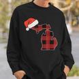 Michigan Plaid Christmas Santa Hat Holiday Matching Sweatshirt Gifts for Him