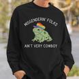 Misgenderin Folks Aint Very Cowboy Retro Frog Lgbtq Pride Sweatshirt Gifts for Him