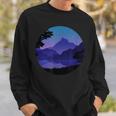 Mountain Silhouette Forest Lake Reflection Sweatshirt Gifts for Him