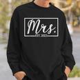 Mrs Est 2023 Married Wife Husband Mr Matching Wedding Sweatshirt Gifts for Him
