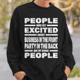 Mullet Pride Front Party Business - Funny Redneck Mullet Sweatshirt Gifts for Him