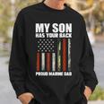 My Son Has Your Backmarinedad Camouflage Sweatshirt Gifts for Him My Son Has Your Backmarinedad Camouflage Sweatshirt Gifts for Him