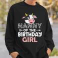 Nanny Of The Birthday Girl Cows Farm Cow Nanny Sweatshirt Gifts for Him