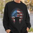 Native American Feather Headdress Usa America Indian Chief Sweatshirt Gifts for Him