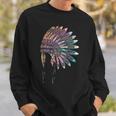 Native American Heritage Headdress Feathers Native American Sweatshirt Gifts for Him