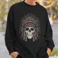 Native American Heritage Headdress Skull Native American Sweatshirt Gifts for Him