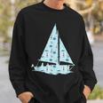 Nautical Sailboat Sring Wheel Anchor Pattern Sweatshirt Gifts for Him