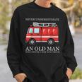 Never Underestimate An Old Man Who Drivers A Wee Woo Truck Sweatshirt Gifts for Him