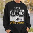 Never Underestimate An Old Man With A Camera Photographer Gift For Mens Sweatshirt Gifts for Him