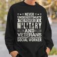 Never Underestimate The Power Of A Military And Veterans Sweatshirt Gifts for Him