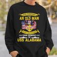 Never Underestimate Uss Alabama Bb60 Battleship Sweatshirt Gifts for Him