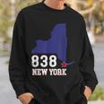New York Area Code 838 New York Ny Map Sweatshirt Gifts for Him