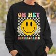Oh Hey Kindergarten Hippie Smile Face Retro Back To School Sweatshirt Gifts for Him