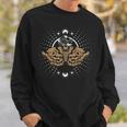 Pagan Blackcraft Wiccan Mysticism Scary Insect Occult Moth Sweatshirt Gifts for Him