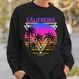 Palm Trees Retro Cali Long Beach Vintage Tropical California Sweatshirt Gifts for Him