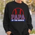 Papa Of Rookie 1St Birthday Baseball Theme Matching Party Sweatshirt Gifts for Him