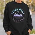 Pikes Peak Colorado - Rocky Mountain Retro Sweatshirt Gifts for Him