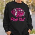 Pink Out Football Pink Ribbon Fight Breast Cancer Awareness Sweatshirt Gifts for Him