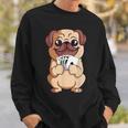 Poker Pug Lover Cute Dog Playing Cards Gambler Gambling Sweatshirt Gifts for Him