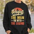 Pops Grandpa Dad Birthday Fathers Day Funny Men Legend Sweatshirt Gifts for Him