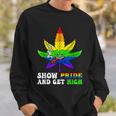 Pride And High Lgbt Weed Cannabis Lover Marijuana Gay Month Sweatshirt Gifts for Him