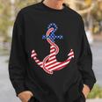 Proud American Flag Anchor Nautical Vintage 4Th Of July Anchor Funny Gifts Sweatshirt Gifts for Him