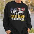 Proud Husband Of A Coast Guard Veteran With American Flag Veteran Funny Gifts Sweatshirt Gifts for Him