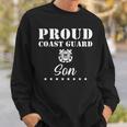 Proud Us Coast Guard Son Us Military Family Gift Funny Military Gifts Sweatshirt Gifts for Him