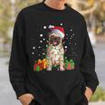 Pug Christmas Tree Lights Santa Dog Xmas Boys Pugmas Sweatshirt Gifts for Him