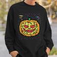Pumpkin Pizza Hallowen Costume Scary Jack O Lantern Foodie Sweatshirt Gifts for Him