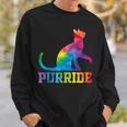 Purride Cat Gay Pride Lgbt Month 2023 Lgbt Love Cat Gift Sweatshirt Gifts for Him