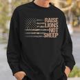 Raise Lions Not Sheep American Patriot Patriotic Lion Sweatshirt Gifts for Him